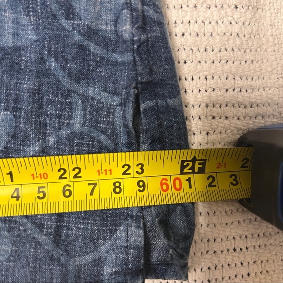 Lauren Ralph Lauren Women's 1X Blue Floral Button-Up Shirt 3/4 sleeve 100%Linen - Picture 11 of 11